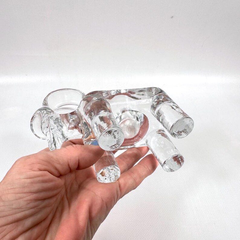 Vintage bertil vallien glass ram candleholder – kosta boda, sweden, scandinavian christmas design image 9