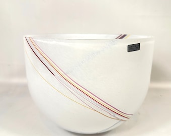 Kosta Boda Art Glass Bowl – Ulrica Hydman Vallien Signed, 1980s Swedish Design