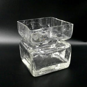 Vintage Finnish Glass Vase by Helena Tynell, Riihimäen Lasi Oy – 1960s Pala Design