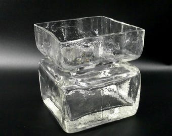 Vintage Finnish Glass Vase by Helena Tynell, Riihimäen Lasi Oy – 1960s Pala Design