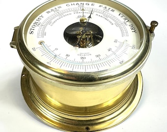Vintage Nautical Schatz Precision Barometer – German Made Weather Instrument