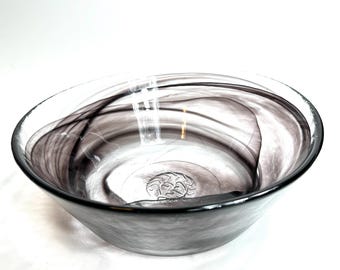 Vintage Kosta Boda Mine Bowl – Black Art Glass, Sweden 1980s