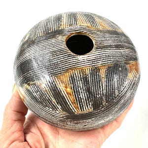 Birgit Krogh Danish Studio Pottery Vessel Mid Century Stoneware Organic Modern Decor