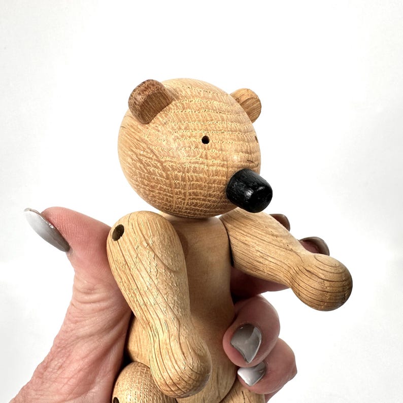 Oso de madera Kay Bojesen, juguete danés vintage, diseño de mediados de siglo imagen 2