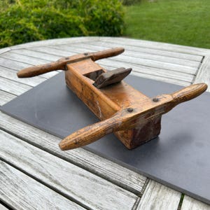 Vintage Wooden Carpenter’s Hand Plane – Rustic Swedish Joinery Tool, Early 20th Century