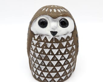 Pottery owl figurine – vintage mari simmulson 1960s swedish ceramic design