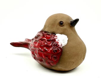 Ceramic Figurine, Handcrafted Pottery Sculpture, Woodland Decor