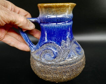 Vintage STREHLA Ceramic Fat Lava Vase – 1960s East German Pottery