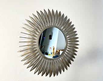 Hollywood Regency Mirror – 89 cm, Vintage Sunburst 1980s