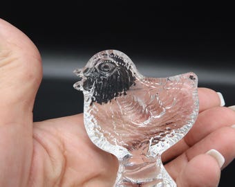 Kosta Boda Glass Chicken Figurine – Bertil Vallien Swedish Art Glass