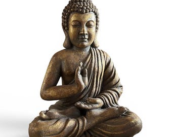 Große Buddha-Statue, spirituelle Dekoration, Zen-Meditationsskulptur