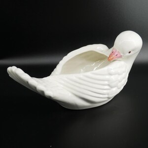 Swan planter, Italian Ceramic Hand Painted Bird Decor image 4