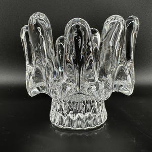 Kosta boda Sonnenblumen-Kerzenständer aus Göran Wärff-Glas, 1970er Jahre