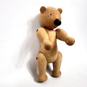 Oso de madera Kay Bojesen, juguete danés vintage, diseño de mediados de siglo imagen 7