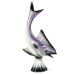 Ceramic fish figurine vintage ornament sculpture made in Germany 1960s