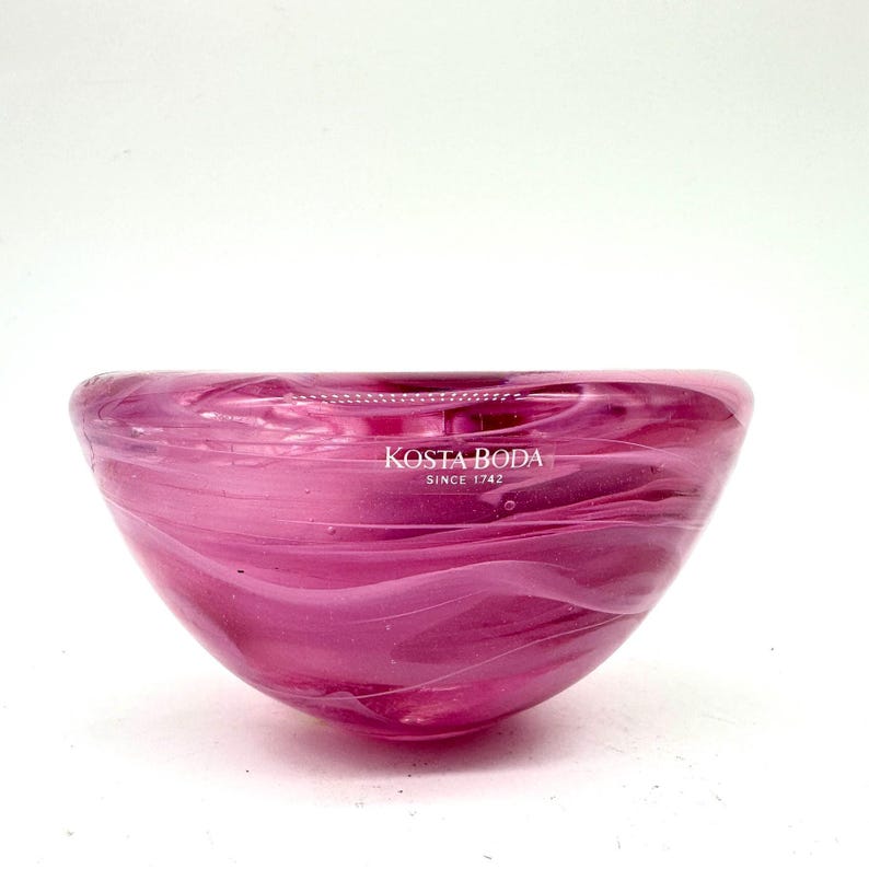 Kosta Boda Atoll Glass Bowl, Anna Ehrner Candle Holder, Swedish Decor image 4