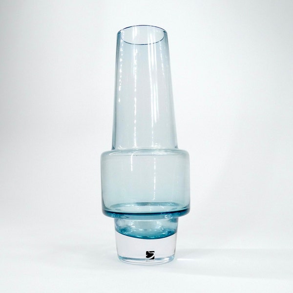 Vintage Art Glass Rocket Vase by Inge Samuelsson | Sea Glasbruk Kosta | 1960s Design | Kosta Boda