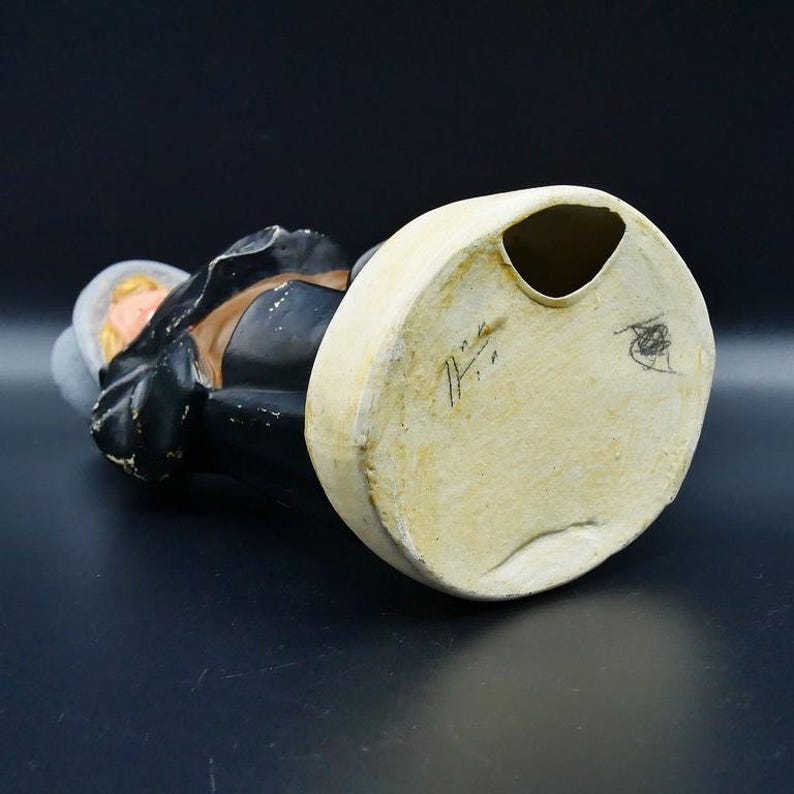 Vintage Figurine Victorian Boy in Oversized Clothing, Made in Germany