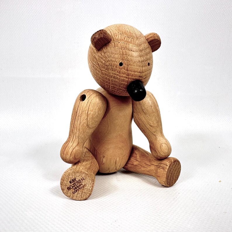 Oso de madera Kay Bojesen, juguete danés vintage, diseño de mediados de siglo imagen 3