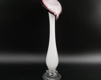 Vintage Murano-Style Jack-in-the-Pulpit Vase – Hand-Blown Art Glass, 1960s