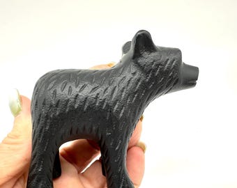 Vintage standing metal bear - rustic home decor - collectible bear sculpture