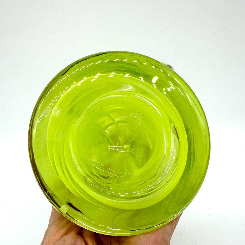 Kosta boda yellow glass candle holder bowl image 7