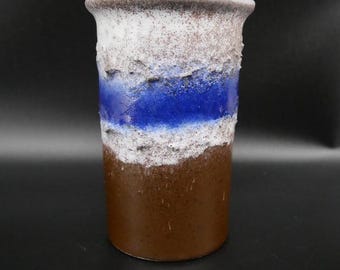Vaso in ceramica di lava grassa Strehla – ceramica della Germania dell'Est degli anni '60