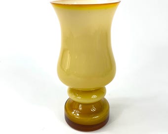 Vintage Gunnar Ander Art Glass Vase – Retro Scandinavian Glass Design - 22cm Tall