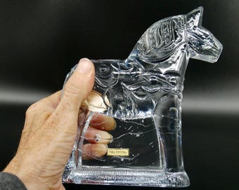 Large Glass Dala Horse – Vintage Swedish Art Glass by Lindshammar, 1970s