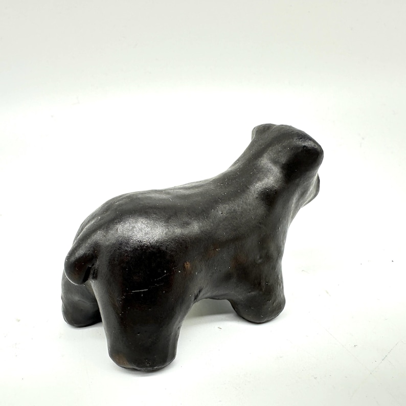 Charming scandinavian pottery bear sculpture by dagmar eriksson – handcrafted in sweden image 5