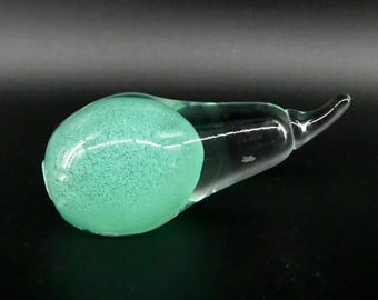 Vintage Mid-Century Art Glass Pear – Murano Style Sommerso, Signed
