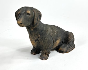 Vintage Swedish Pottery Dog Sculpture | Signed Studio Ceramic Scandinavian Decor