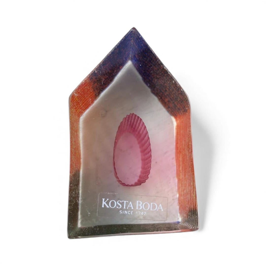 Kosta Boda Miniature Art Glass Sculpture House 