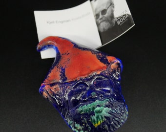 Kosta Boda Glass Santa Sculpture by Kjell Engman
