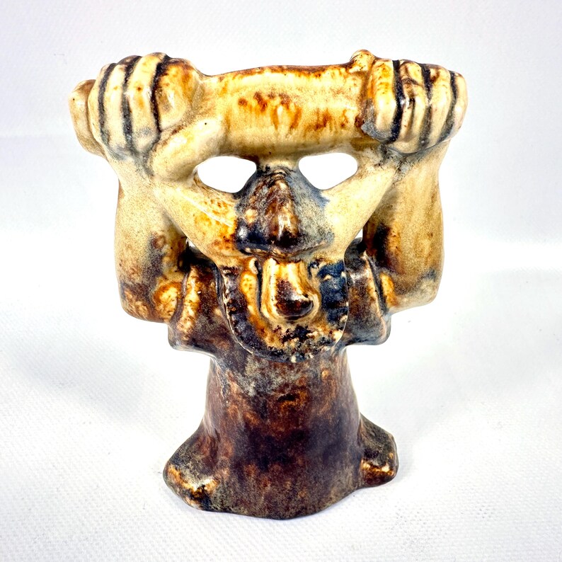 Viking Sculpture – Vintage Scandinavian Stoneware Figure, 1970s image 2