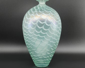 Grand vase en verre vintage « Minos » par Bertil Vallien pour Kosta Boda, Suède des années 1980 - Art du verre moderne suédois vintage du milieu du siècle