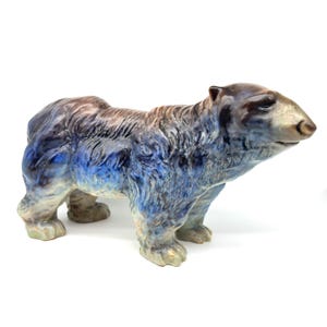 Large Ceramic Bear Sculpture, Studio Pottery Animal Figure, Mid Century European Decor