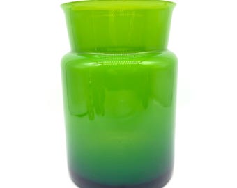 Vintage Åseda Green Glass Vase – Bo Borgström 9/321, Swedish Mid-Century Art Glass, 1970s