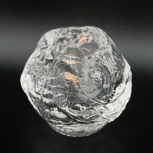 Glass Candleholder, Ann Wärff Kosta Boda Snowball, Swedish Art Glass image 9