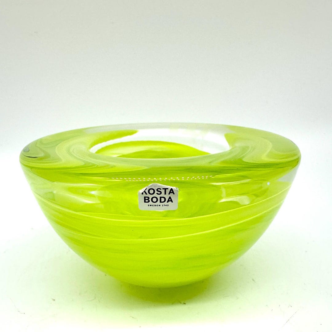 コスタ・ボダのイエローガラスキャンドルホルダーボウル - Etsy 日本