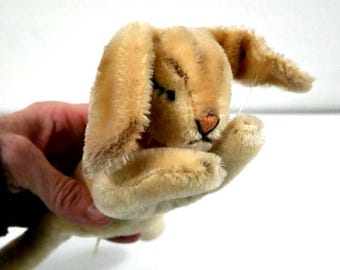 Steiff Sleeping Rabbit – Mohair Toy, 1960s