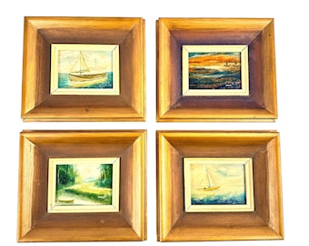 Ölgemälde Seascape Signiert Norris, Vintage signiert Kunstwerk