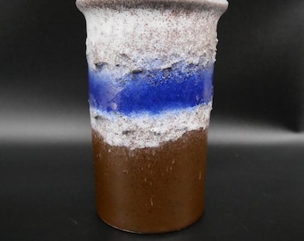 Vintage STREHLA Ceramic Fat Lava Vase – 1960s East German Pottery