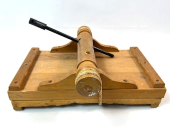 Vintage Wood Botanical Press – Herbarium, Flower, and Plant Press, 1950s, Made in Sweden