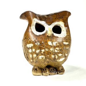 Keramik-Skandinavische Eulen-Skulptur – signiert MP 78, schwedische Mid-Century Studiokeramik (12,5 cm)