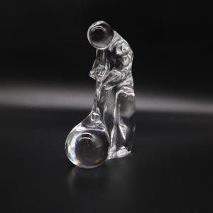 Swedish Art Glass Figurine, Orrefors Glassblower Sculpture by Olle Alberius image 5