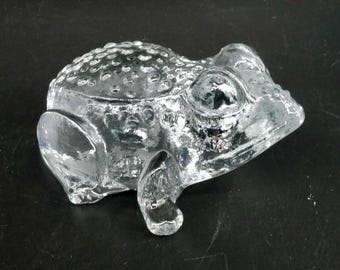 Vintage Kosta Boda Glass Frog - Zoo Series 1970 by Bertil Vallien