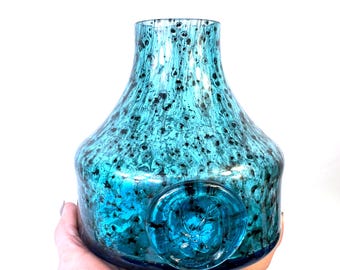 Art glass vase, blue – schott zwiesel, germany 1960s