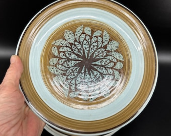 Vintage Franciscan Nut Tree stoneware salad plates made in England - Set of 4