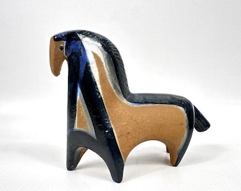 Vintage Lisa Larson Horse – Gustavsberg Stoneware, 1960s Swedish Design Figurine